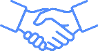 Handshake icon representing agreement or partnership between two people